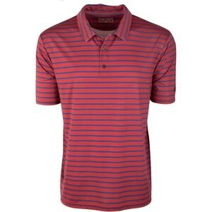 Drake Waterfowl Polo Performance Stretch Striped Red Blue Mens 2XL XXL